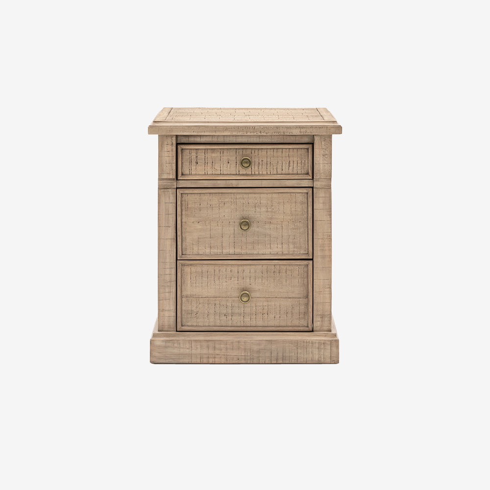 Cheviot 3 Drawer Bedside Table