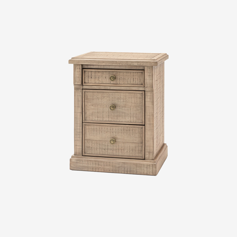 Cheviot 3 Drawer Bedside Table