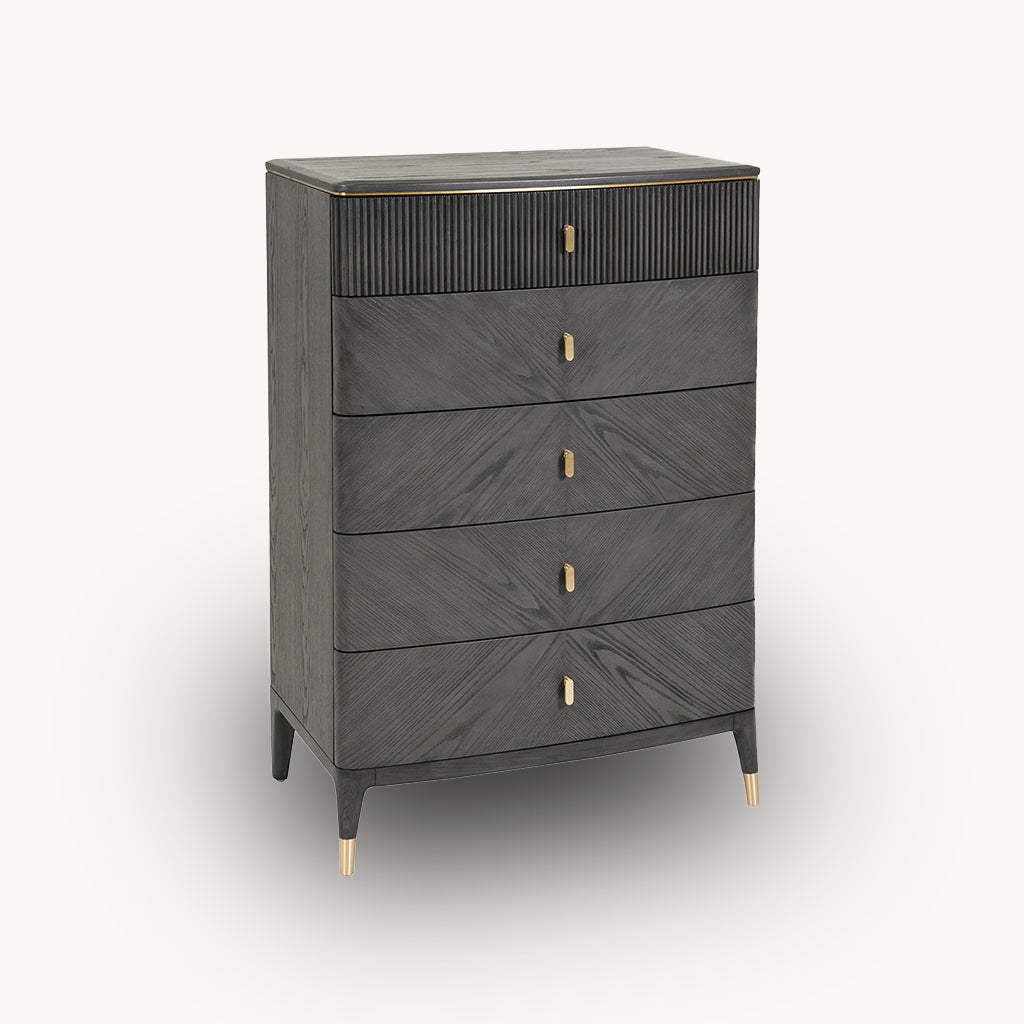 Dante 5 Drawer Chest in Black