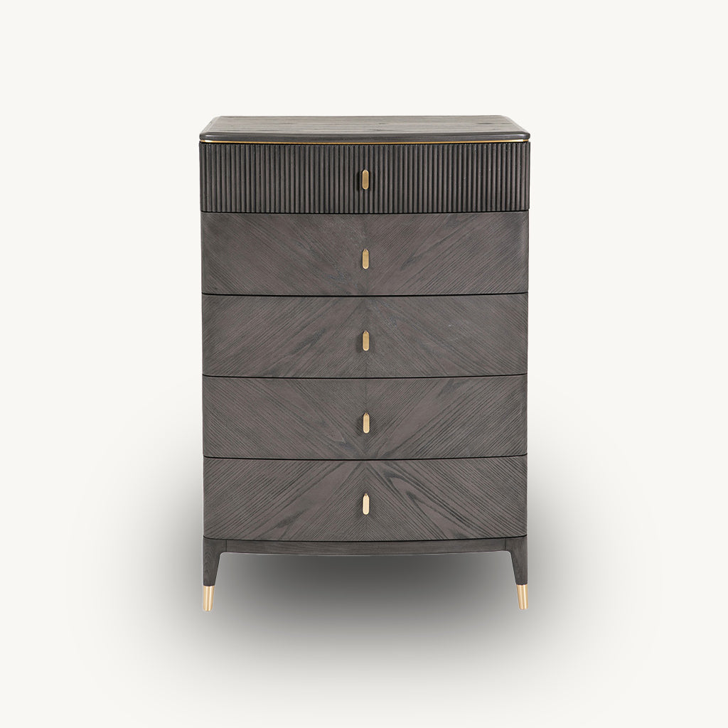 Dante 5 Drawer Chest in Black