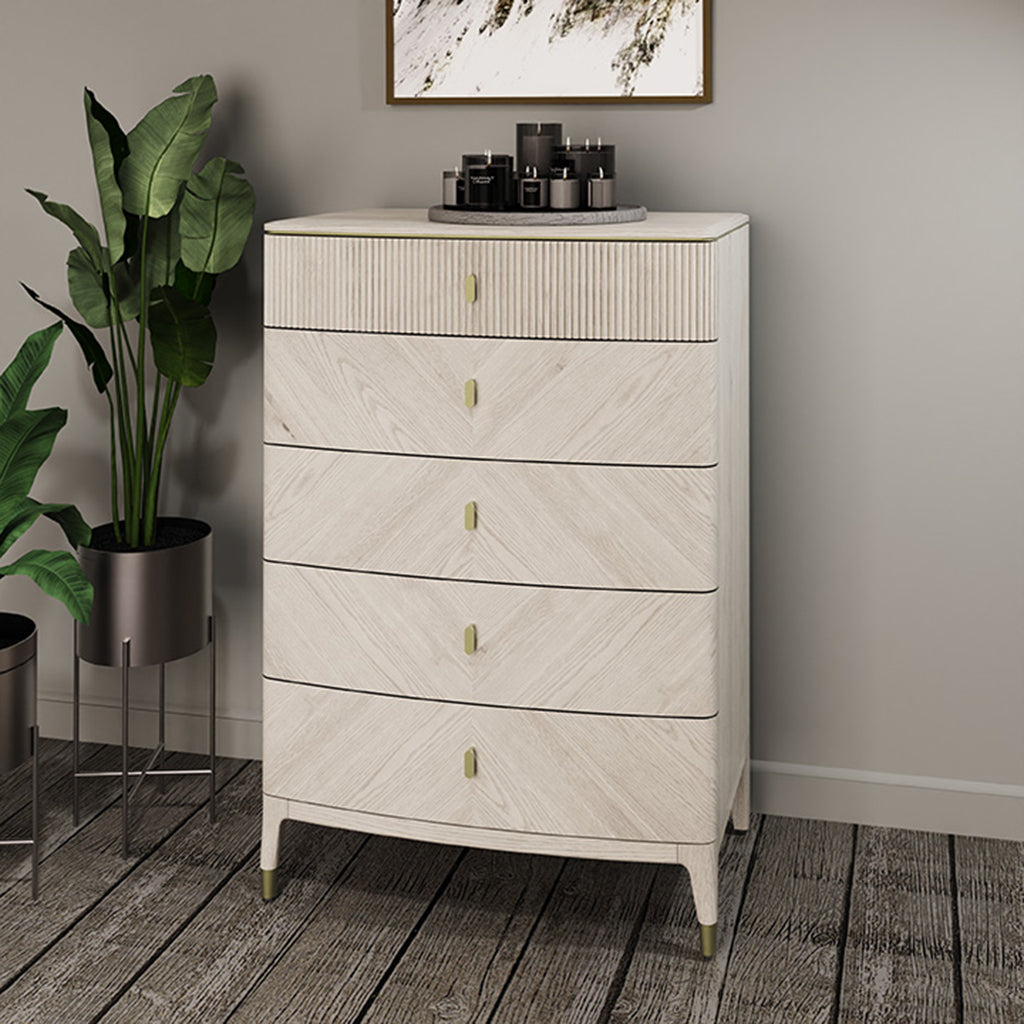 Dante 5 Drawer Chest in Beige