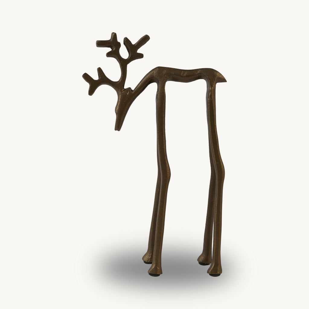 Metal Abstract Deer Ornament