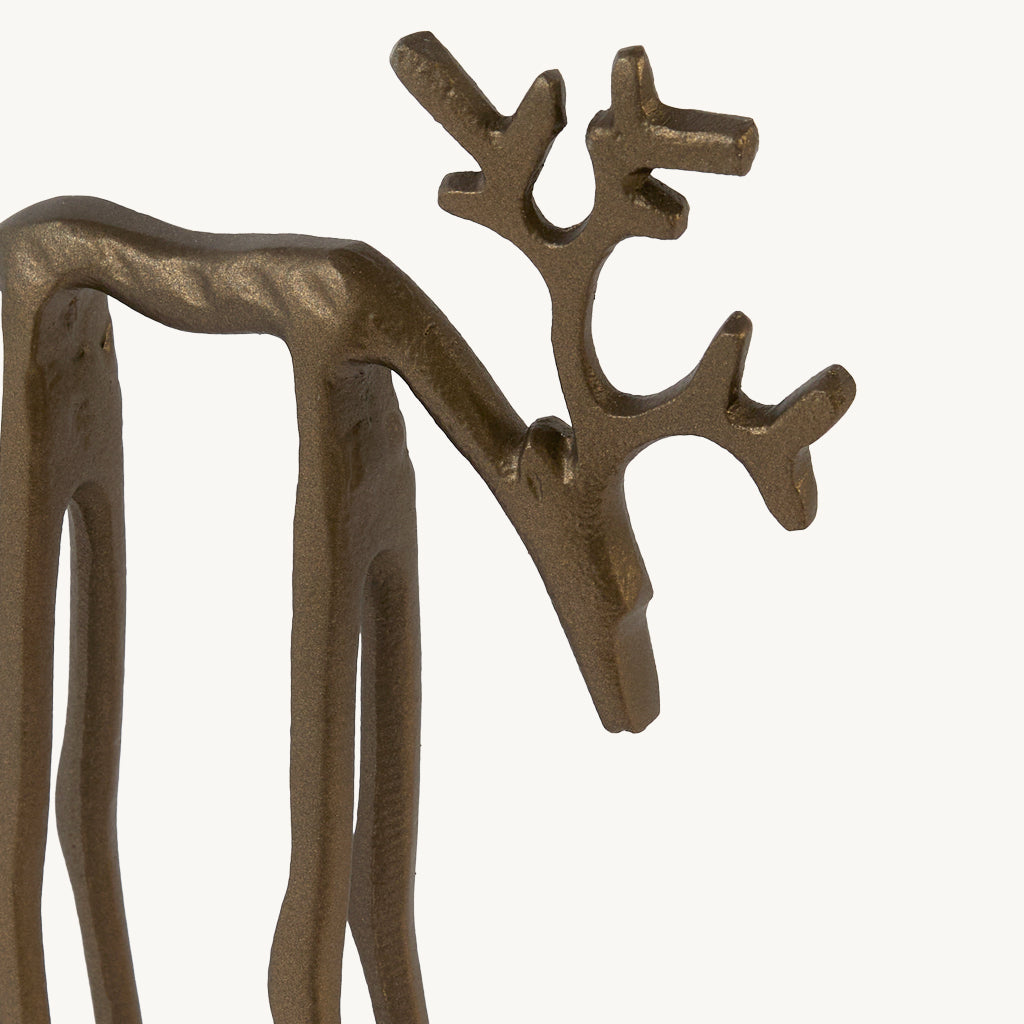 Metal Abstract Deer Ornament