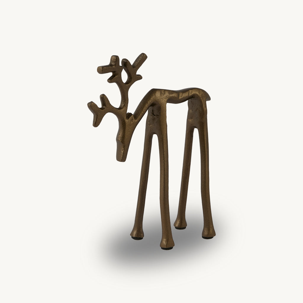 Metal Abstract Deer Ornament