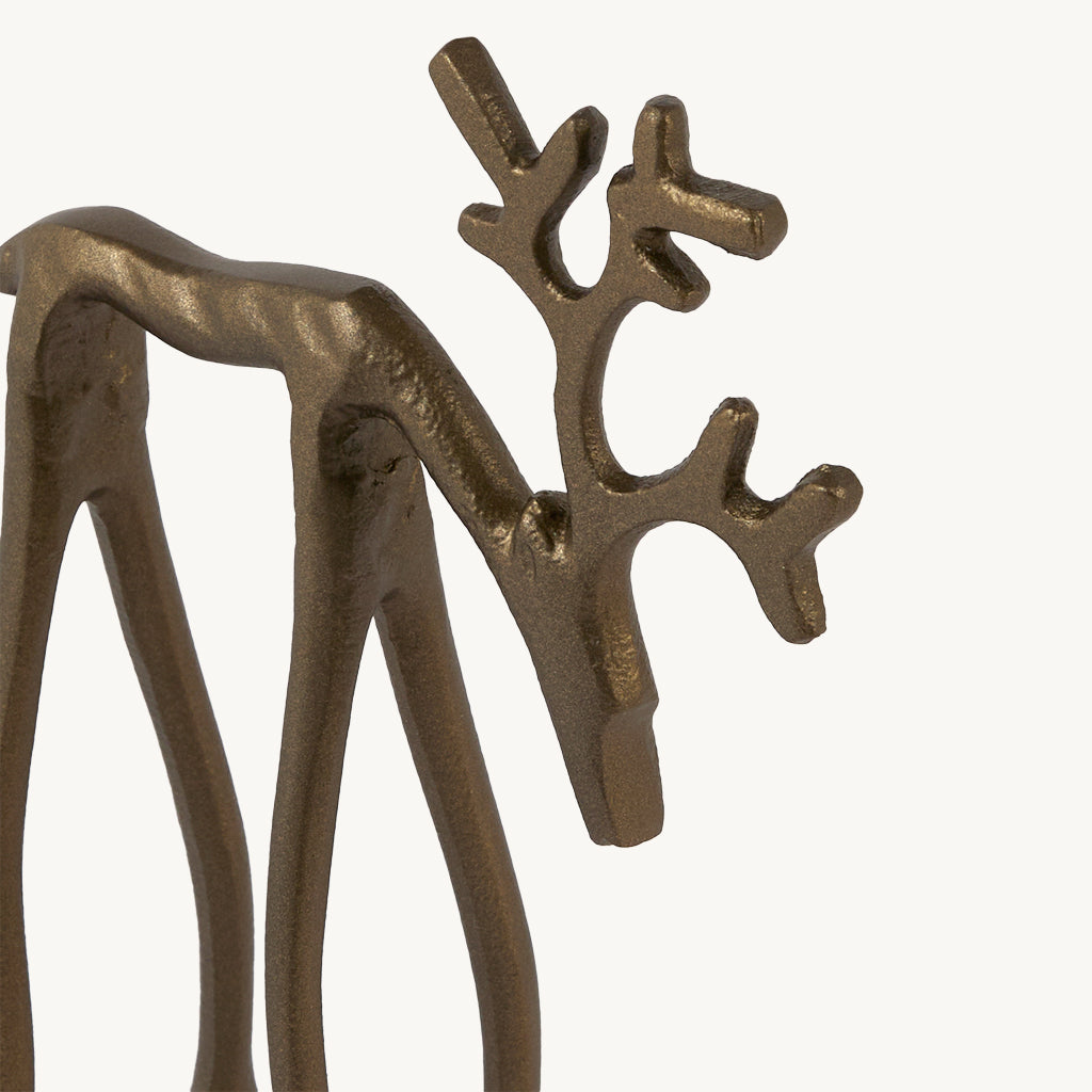 Metal Abstract Deer Ornament