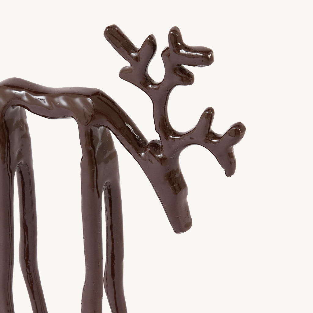 Metal Abstract Deer Ornament