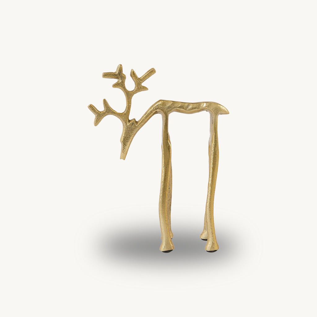 Metal Abstract Deer Ornament
