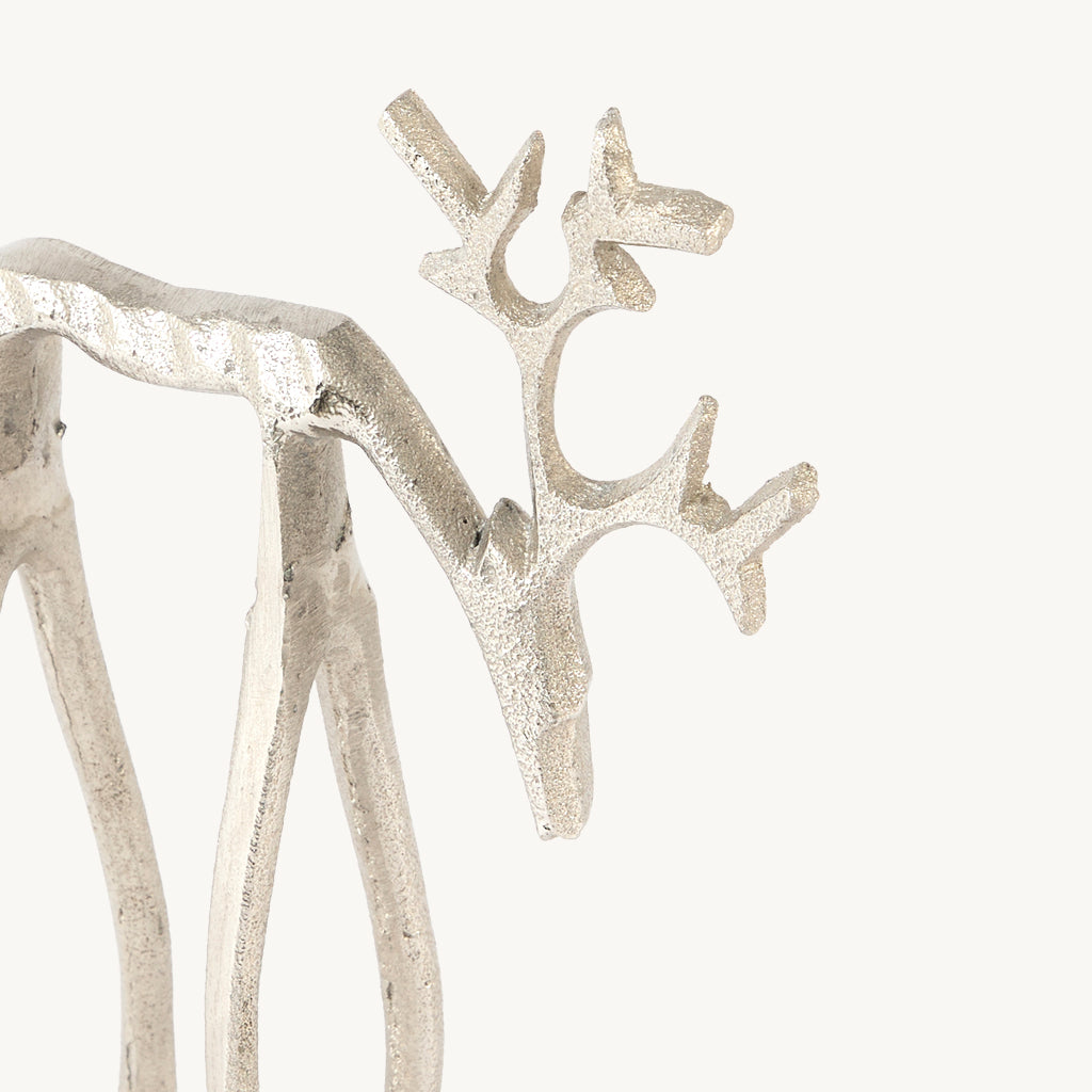 Metal Abstract Deer Ornament
