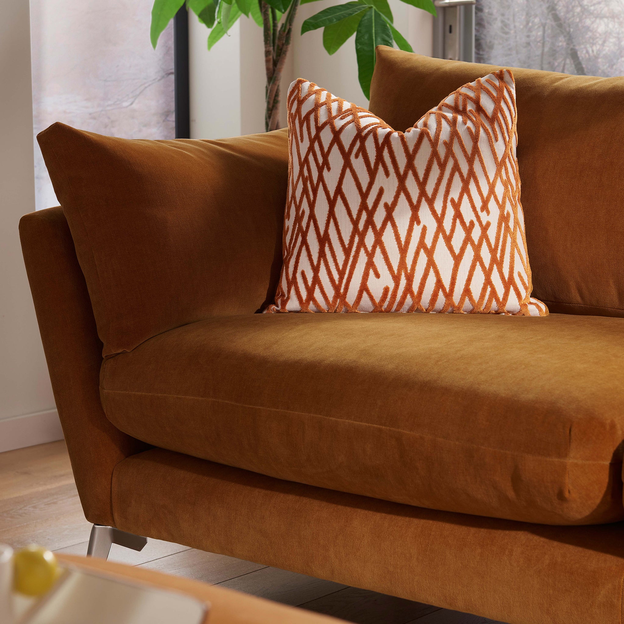 Oliver Sofa in Dark Orange