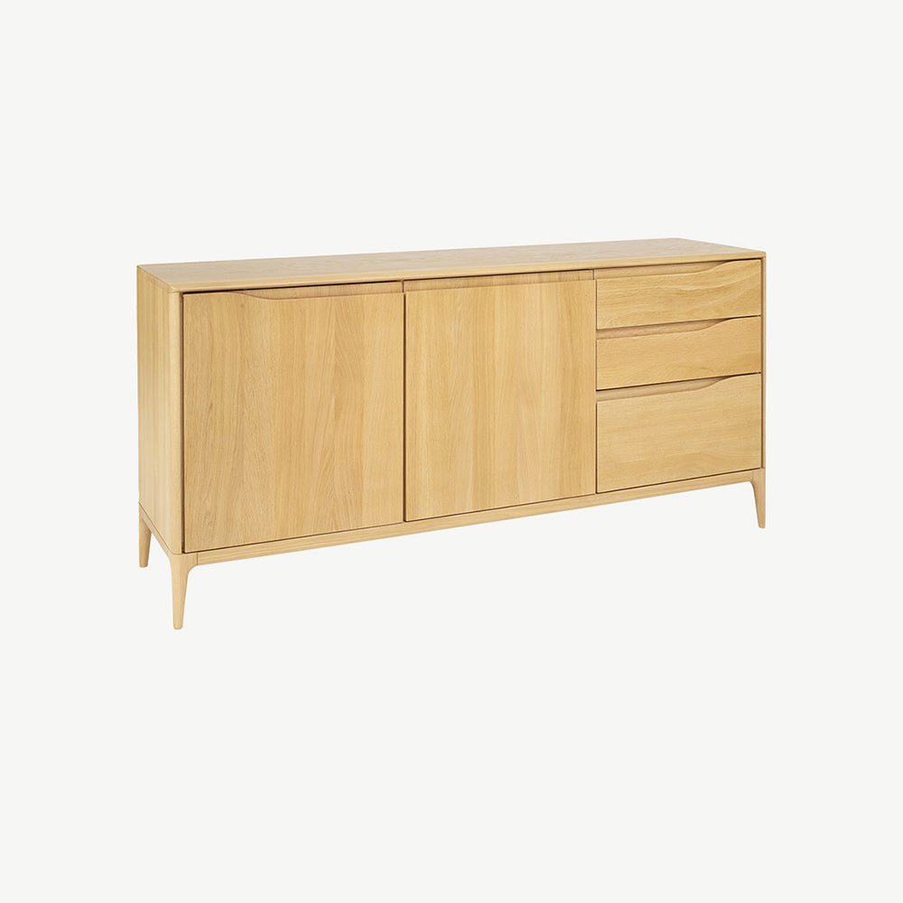 Ercol Romana solid oak large sideboard in clear matt finish