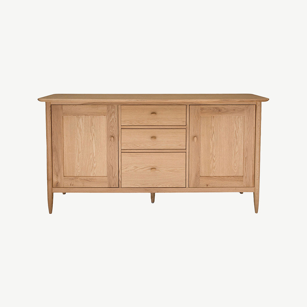Ercol Teramo large sideboard in pale oak finish