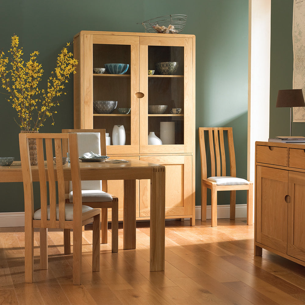 Ercol Bosco small extending dining table in a clear matt lacquer finish