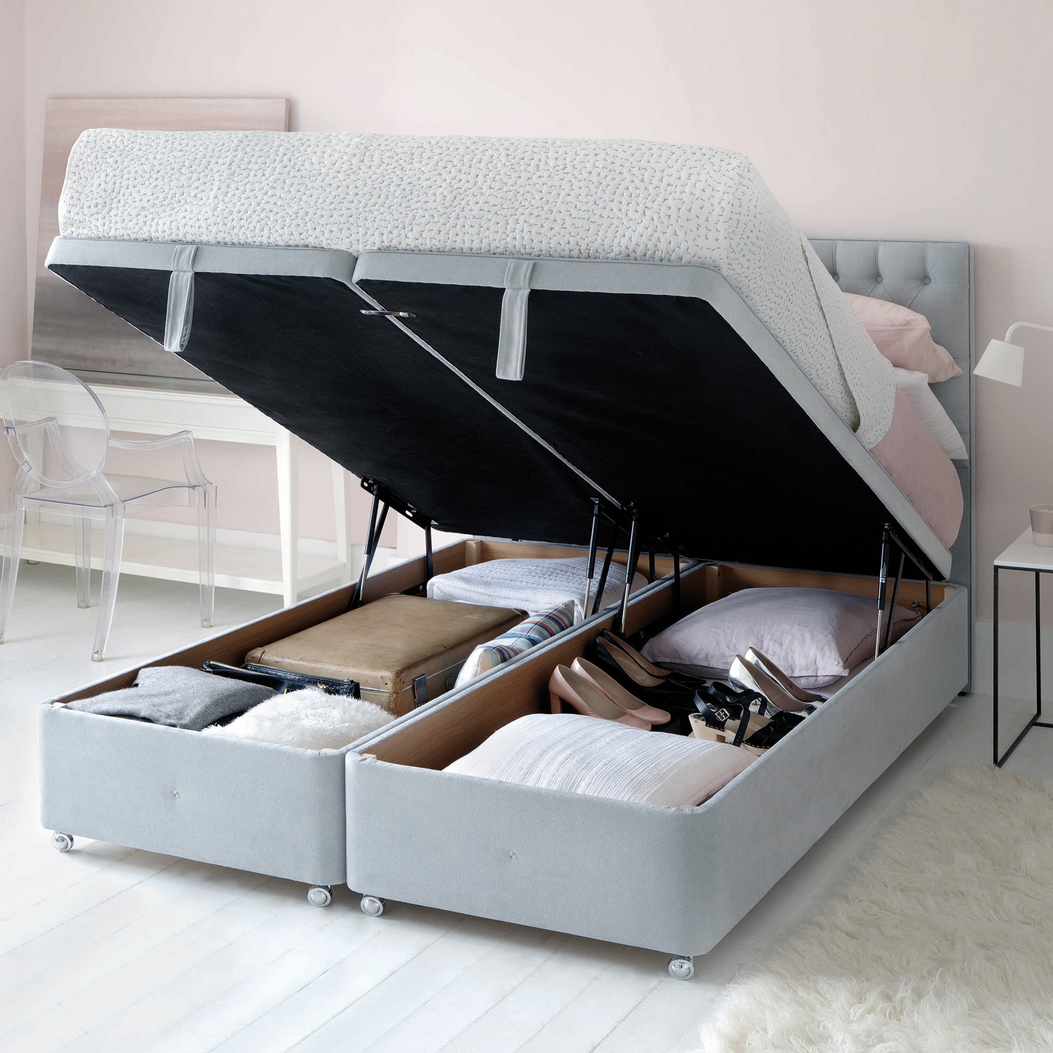 Hypnos Erskine Mattress and Divan Set in Blue