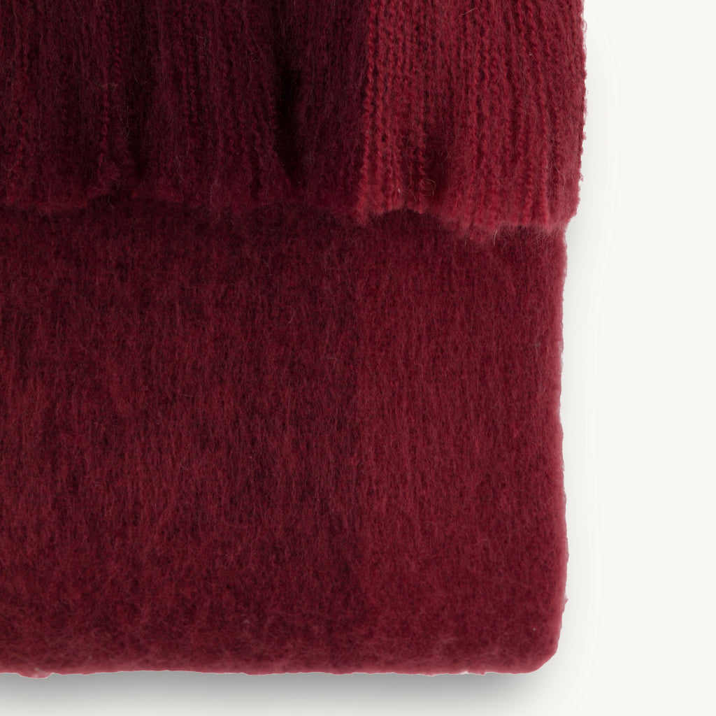 Check Faux Mohair Throw