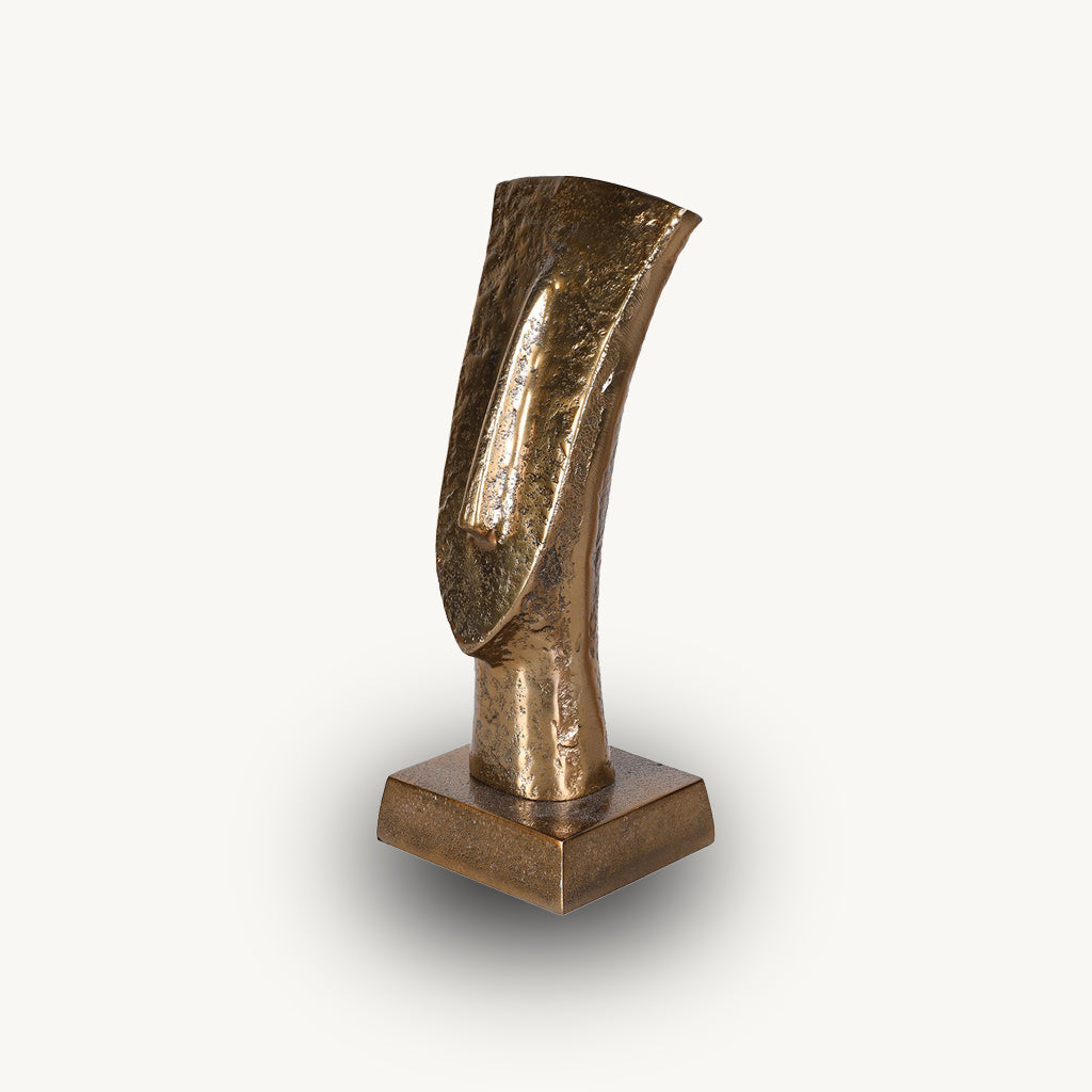 Gold Face Sculpture