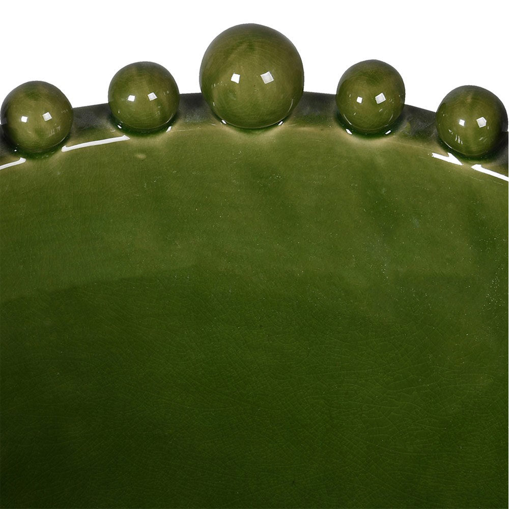 Green Ceramic Bobble Bowl