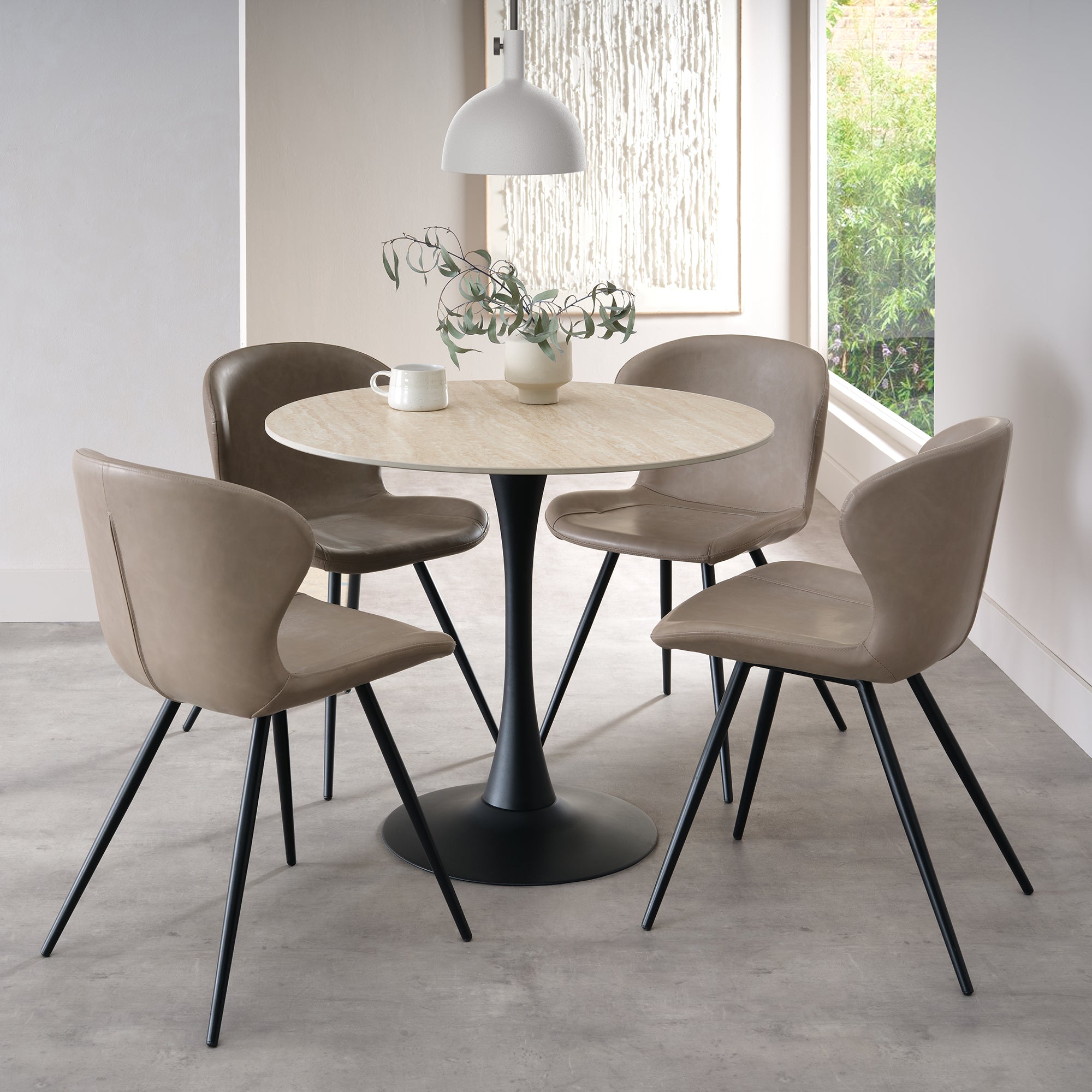 Enzo Circular Table in Beige