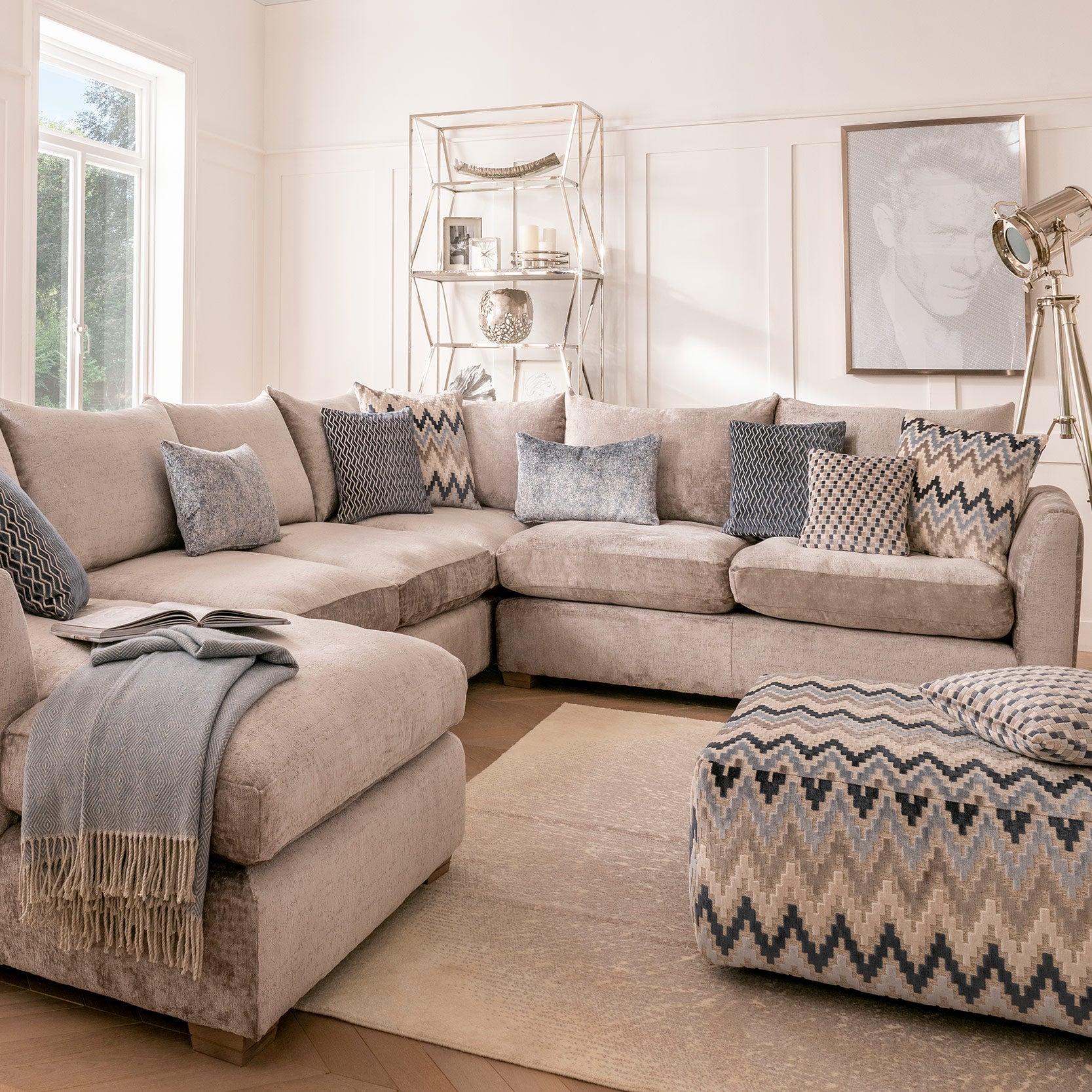 Hatton Corner Sofa in Berber-Grey