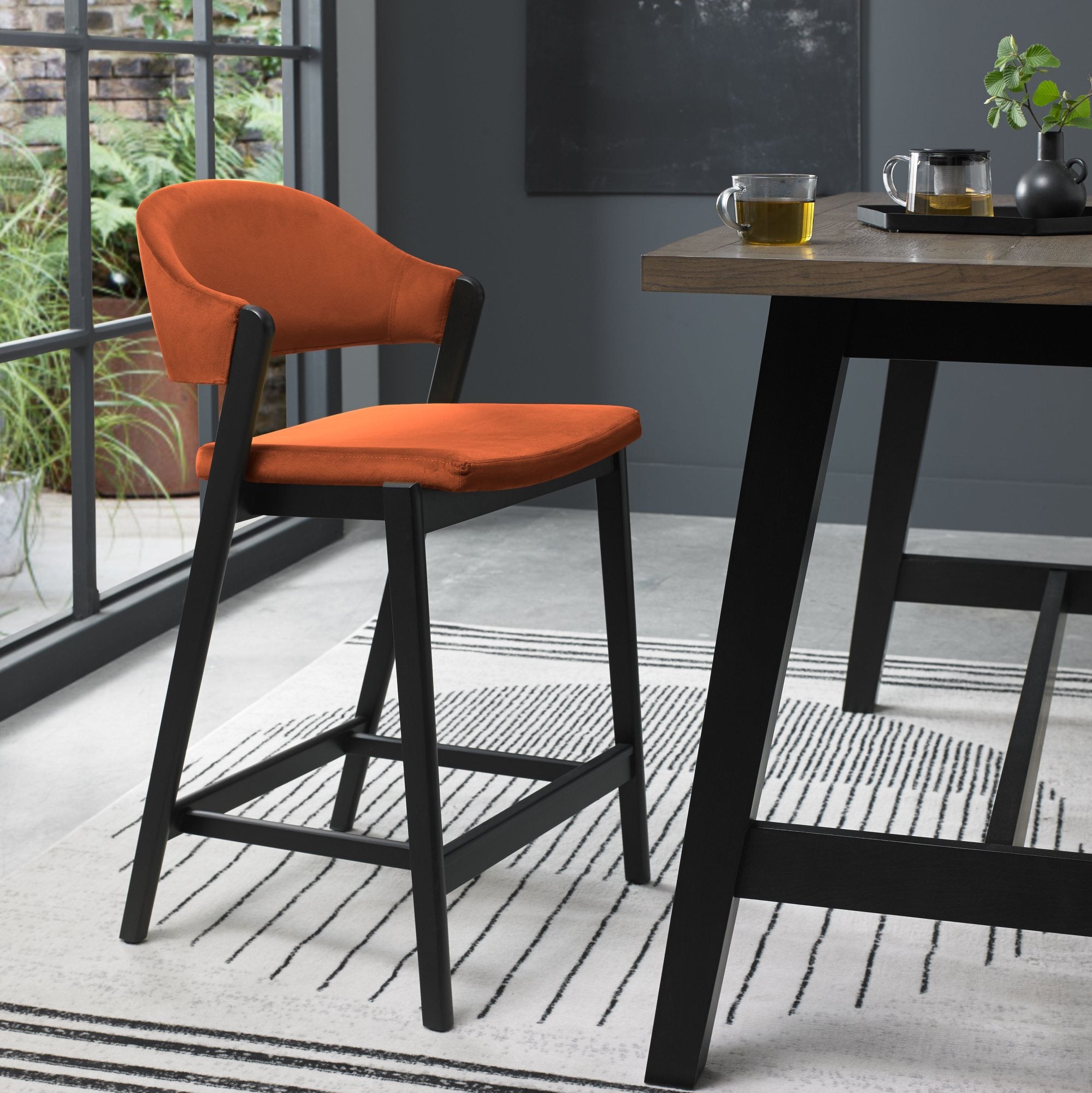 Highgate Peppercorn Barstool in Orange