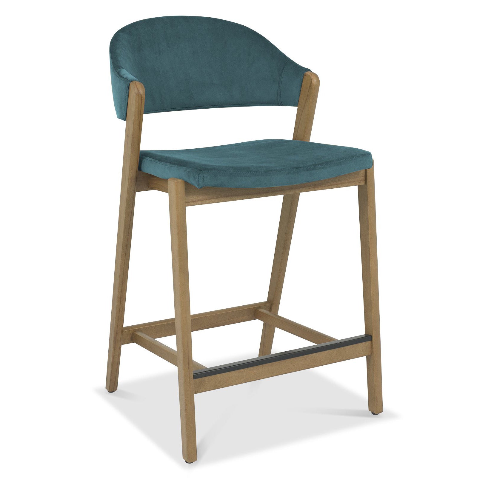 Highgate Rustic Oak Barstool in Blue