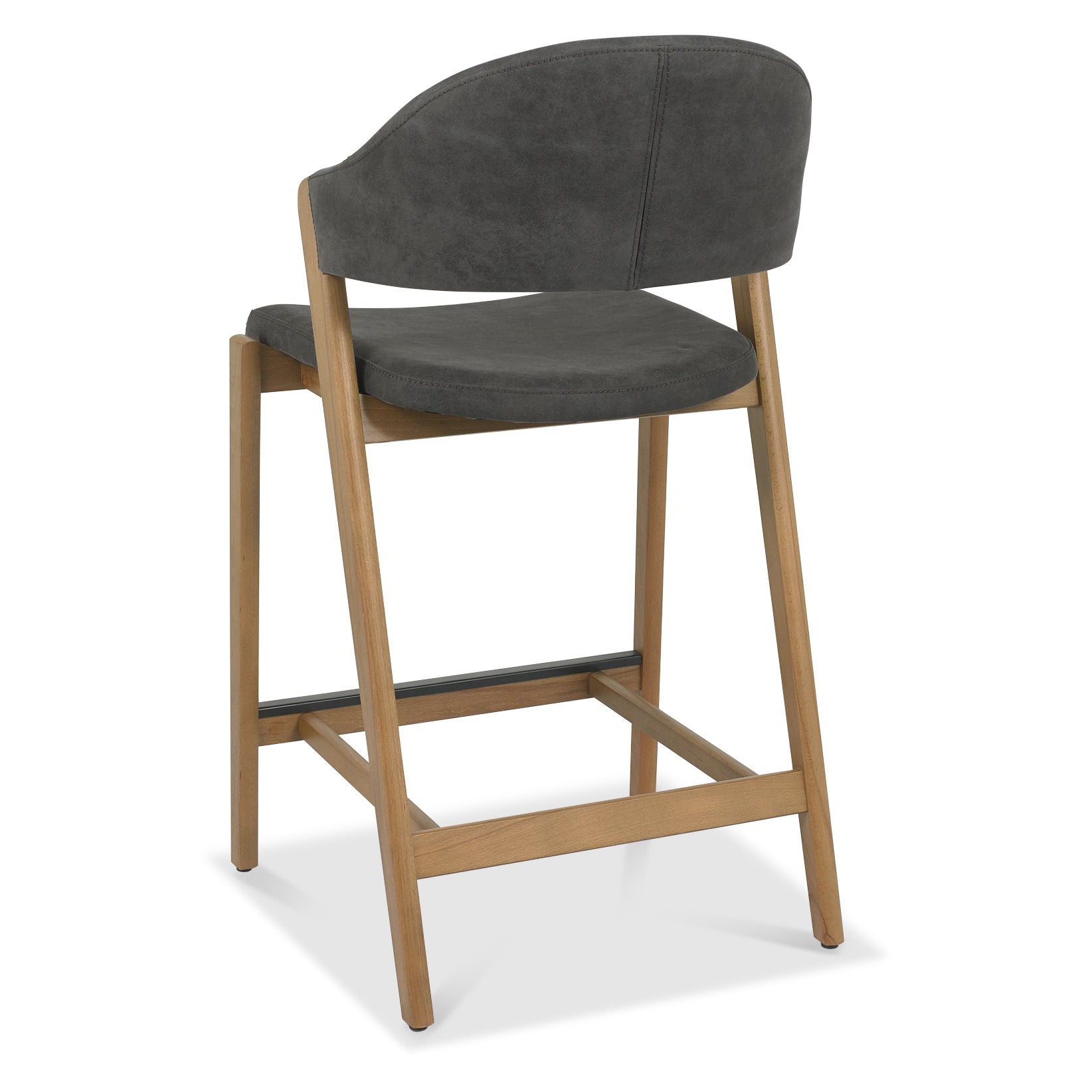 Highgate Rustic Oak Barstool in Dark Grey