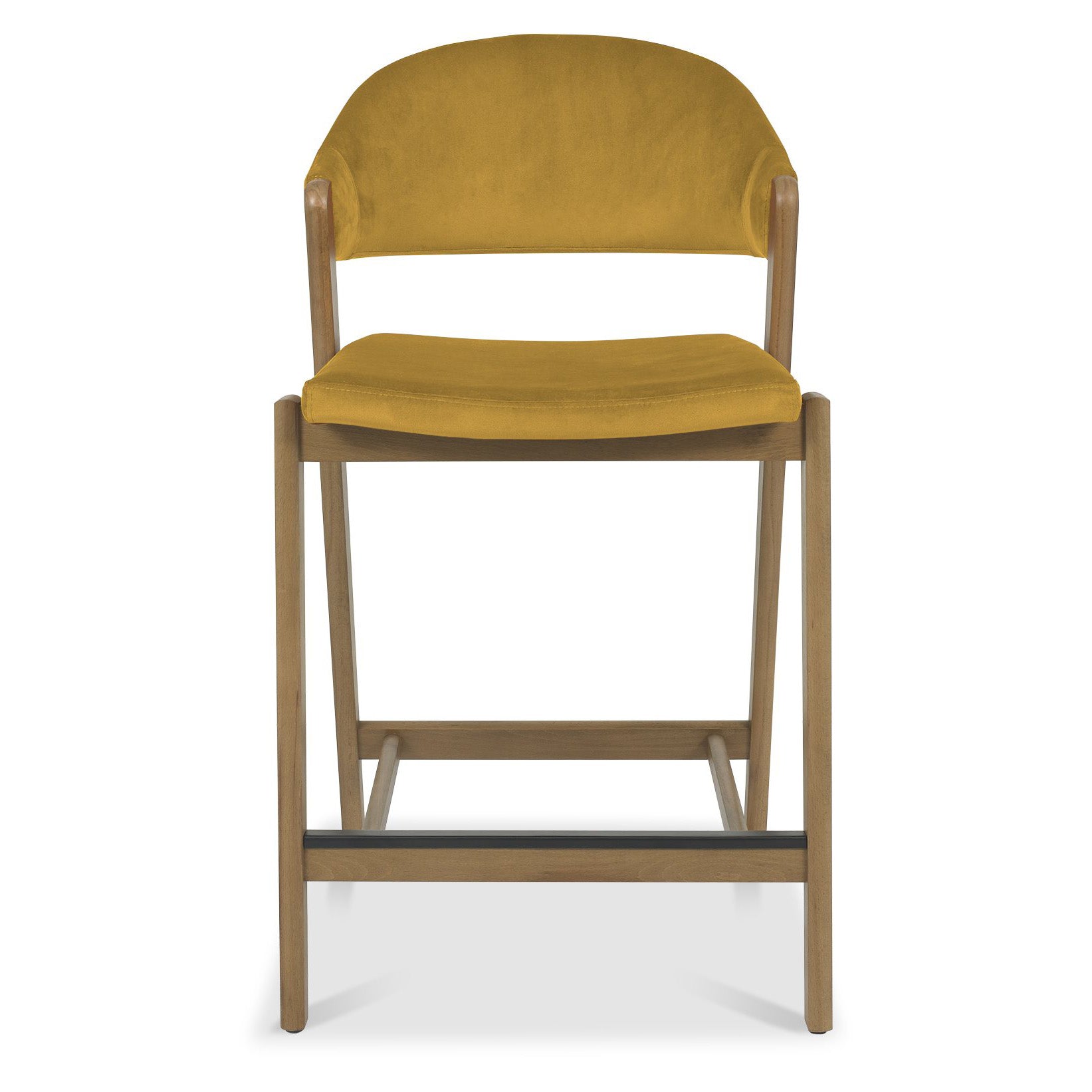 Highgate Rustic Oak Barstool in Yellow