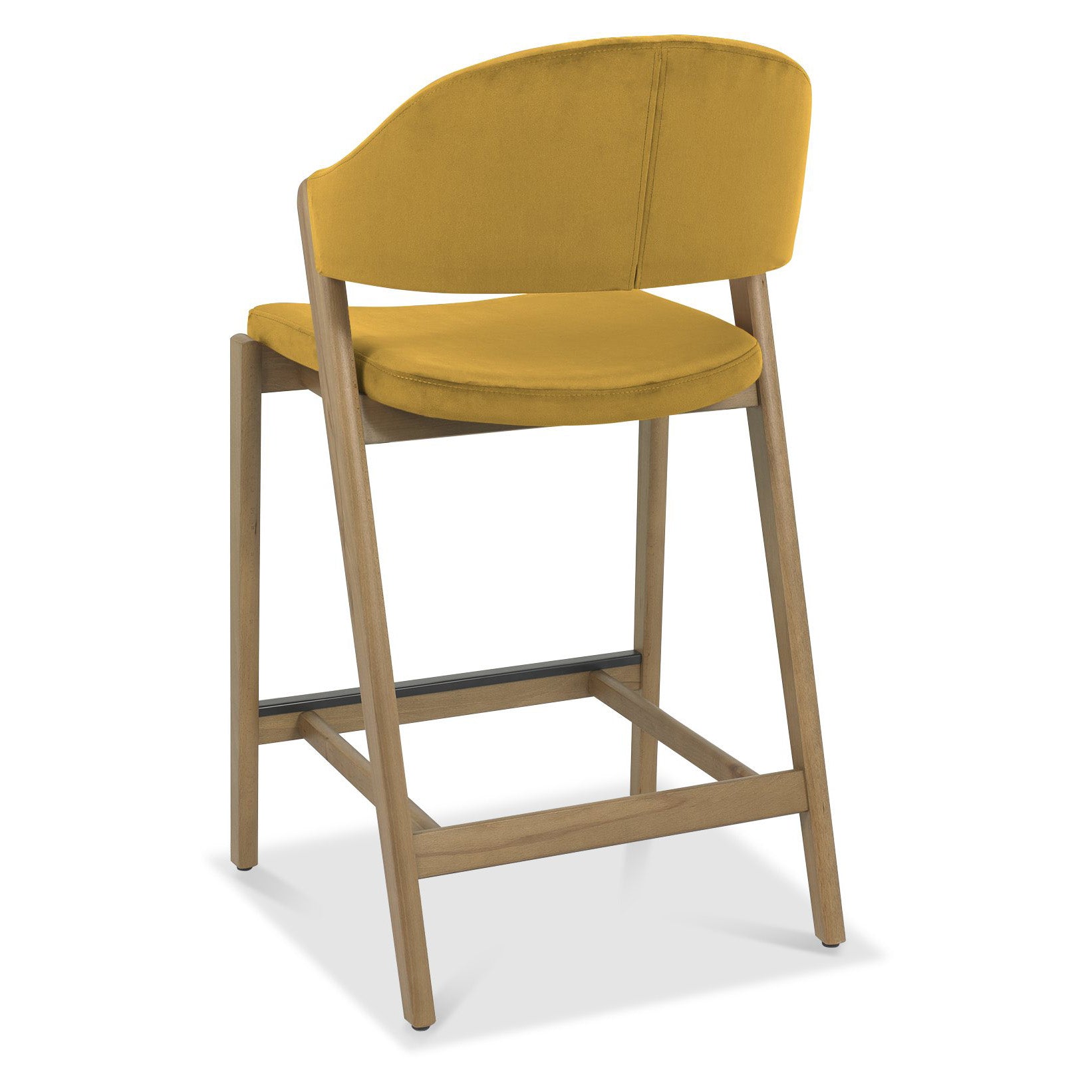Highgate Rustic Oak Barstool in Yellow