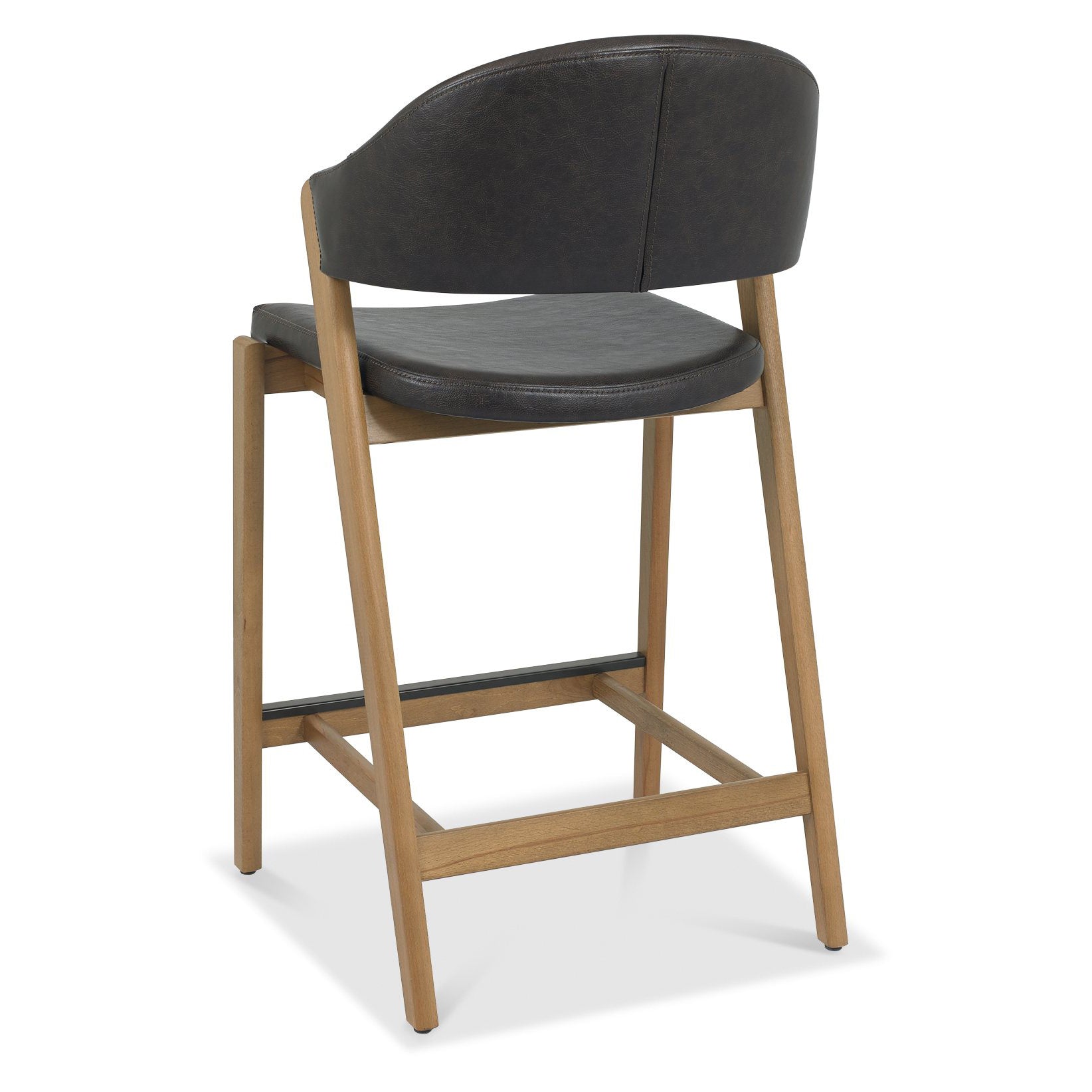 Highgate Rustic Oak Barstool in Black