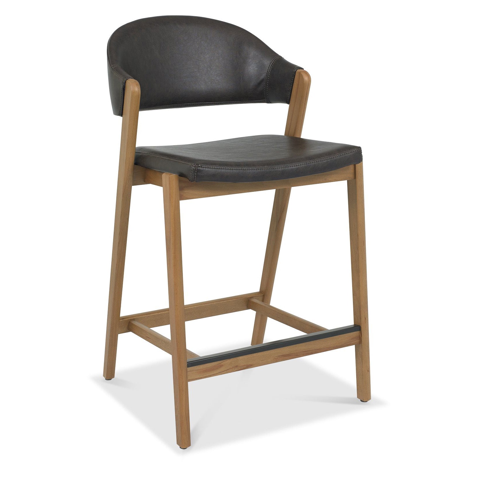 Highgate Rustic Oak Barstool in Black