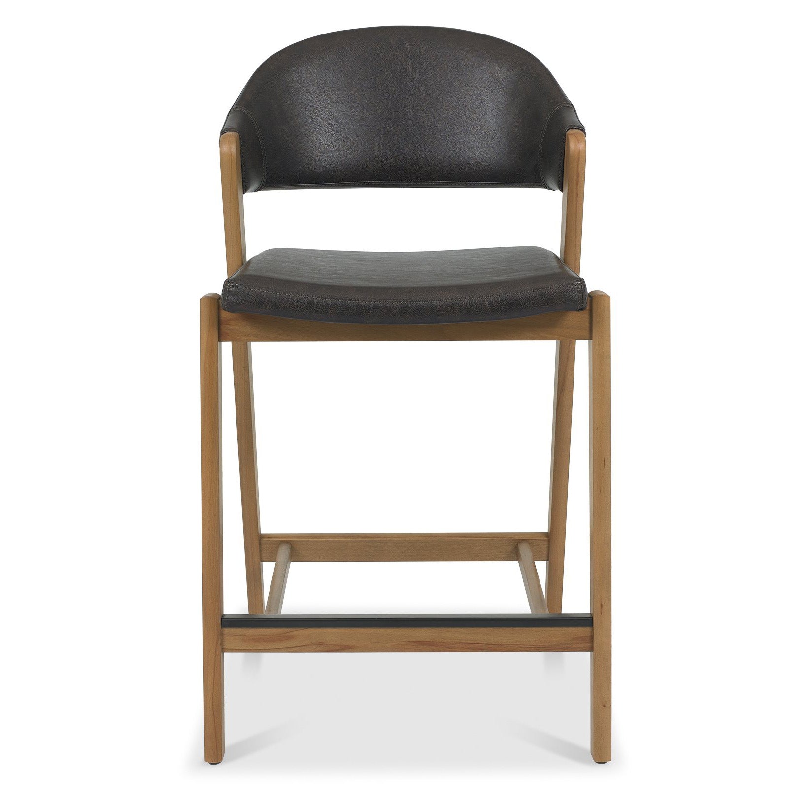 Highgate Rustic Oak Barstool in Black
