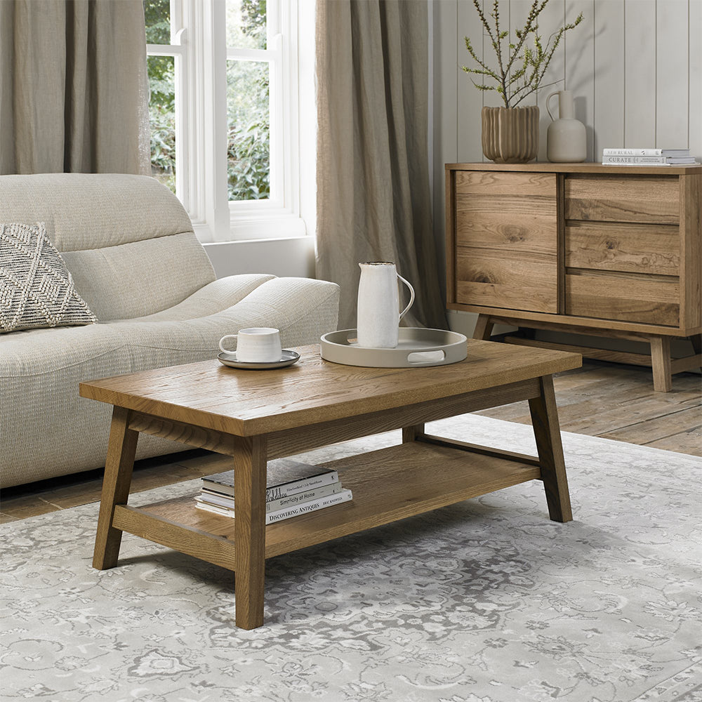 Highgate Rustic Oak Coffee Table Arighi Bianchi