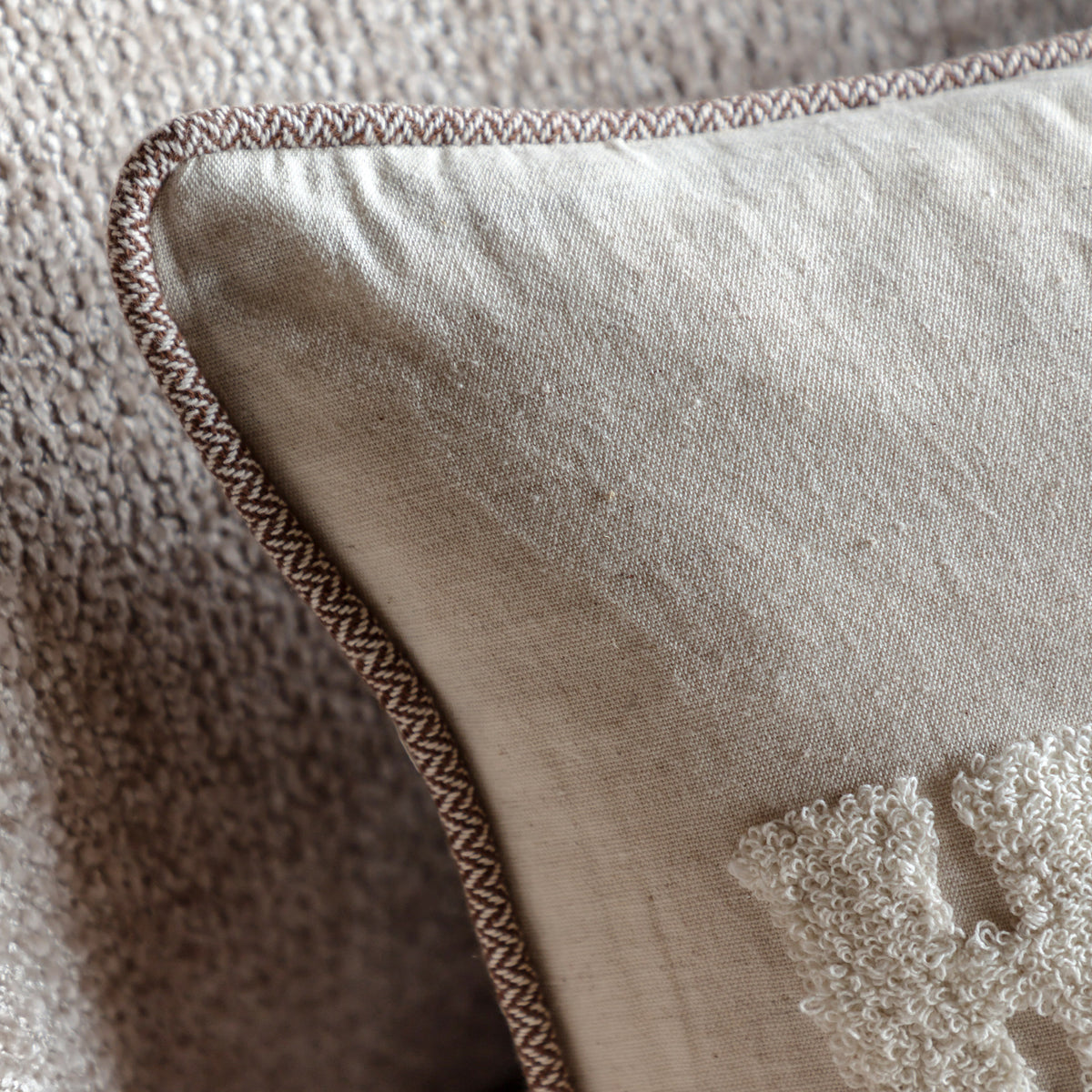 'Ho Ho Ho' Linen Embroidered Cushion