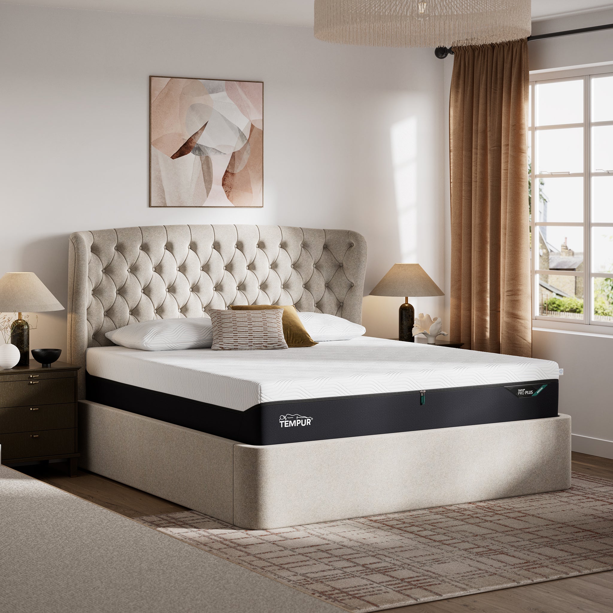 TEMPUR® Holcot Ottoman Bed in Beige