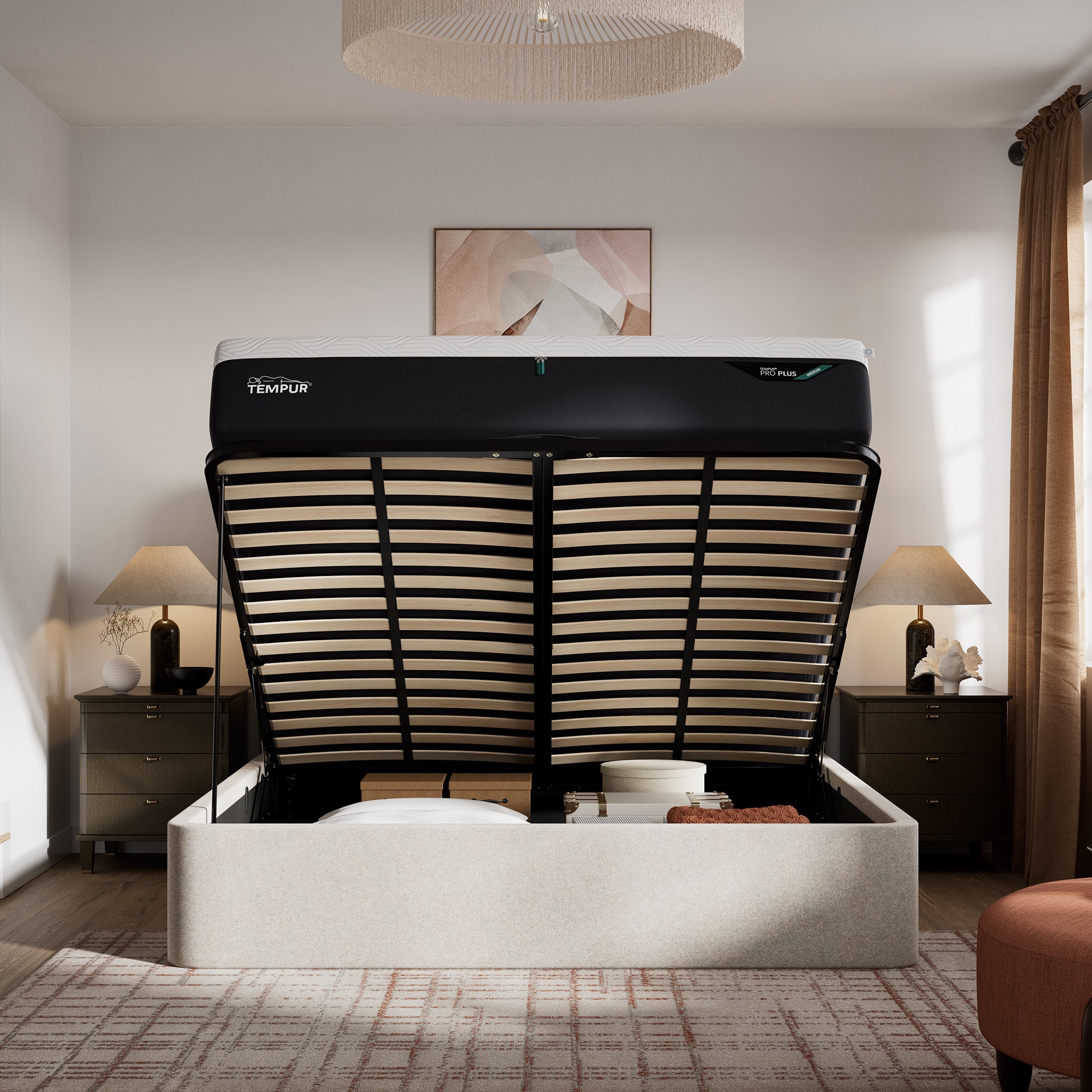 TEMPUR® Horton Ottoman Bed in Beige