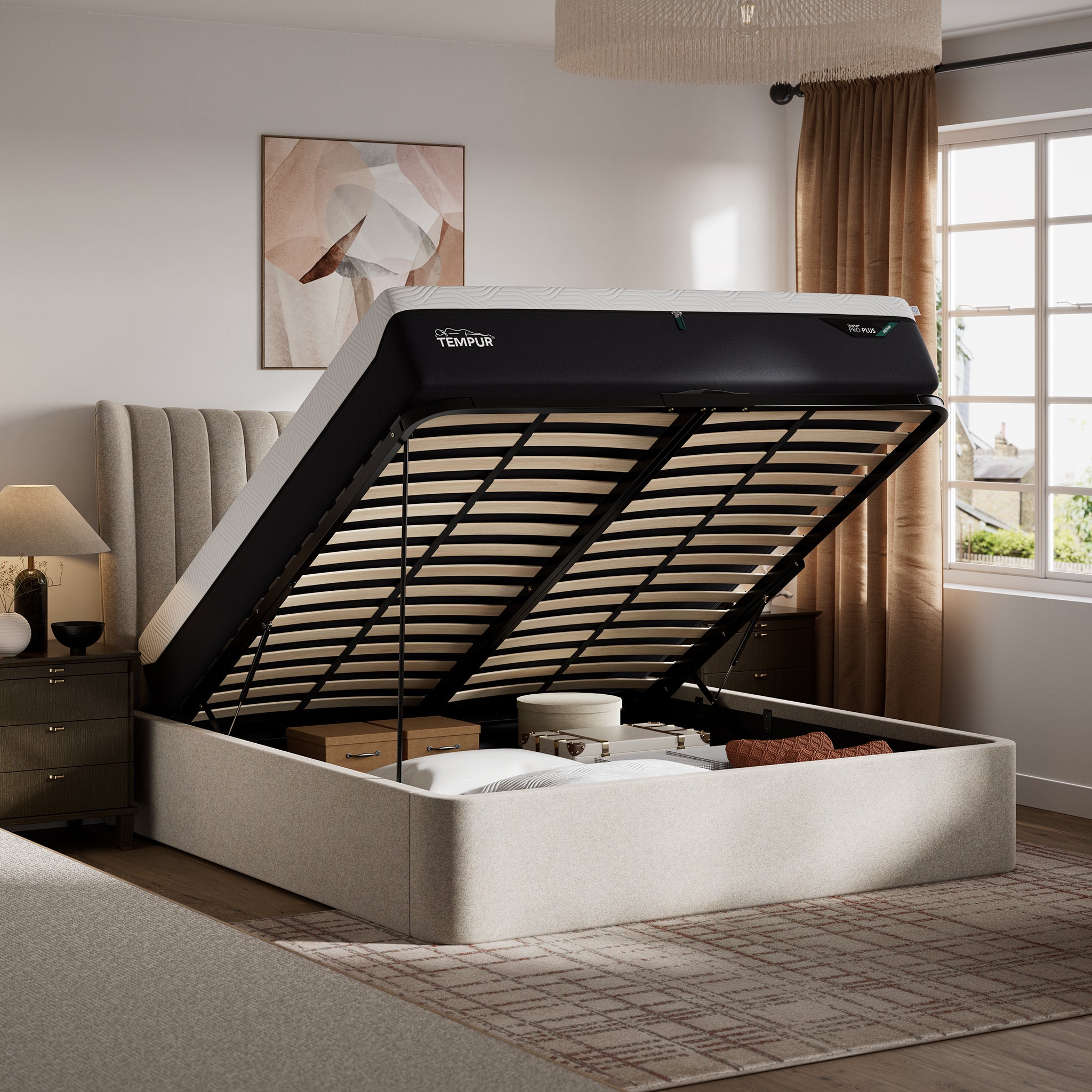 TEMPUR® Horton Ottoman Bed in Beige