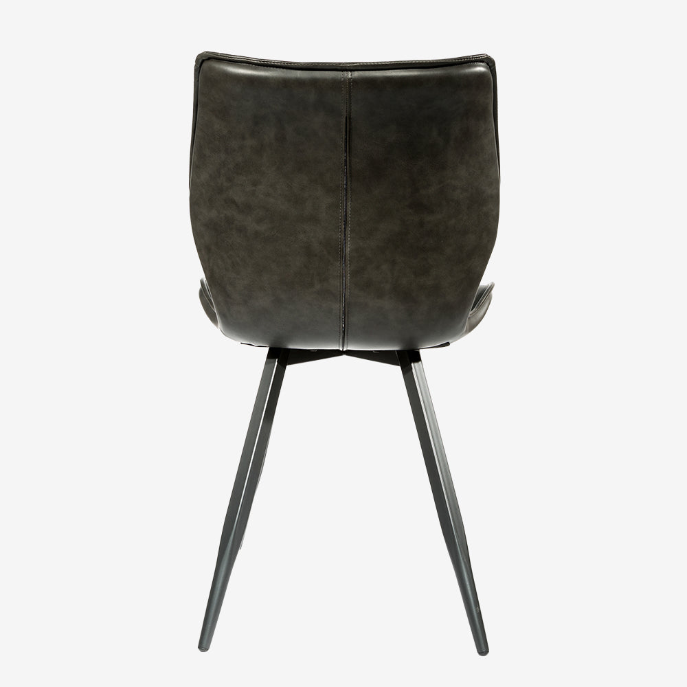 Hudson Bounce Swivel Dining Chair in Grey