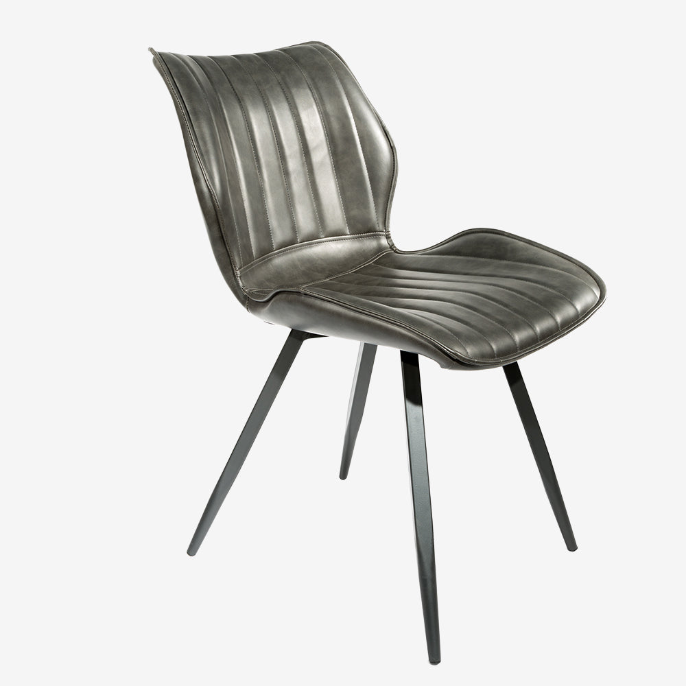 Hudson Bounce Swivel Dining Chair in Grey