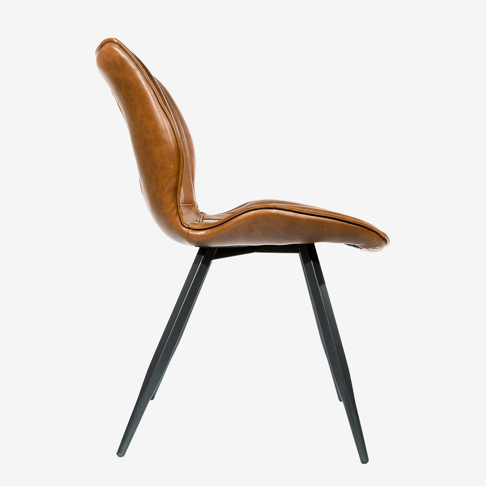 Hudson Bounce Swivel Dining Chair in Brown