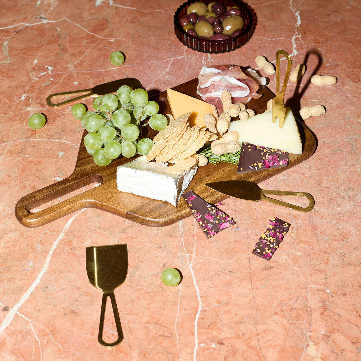 The Jett Gold Metal Cheese Knife Set