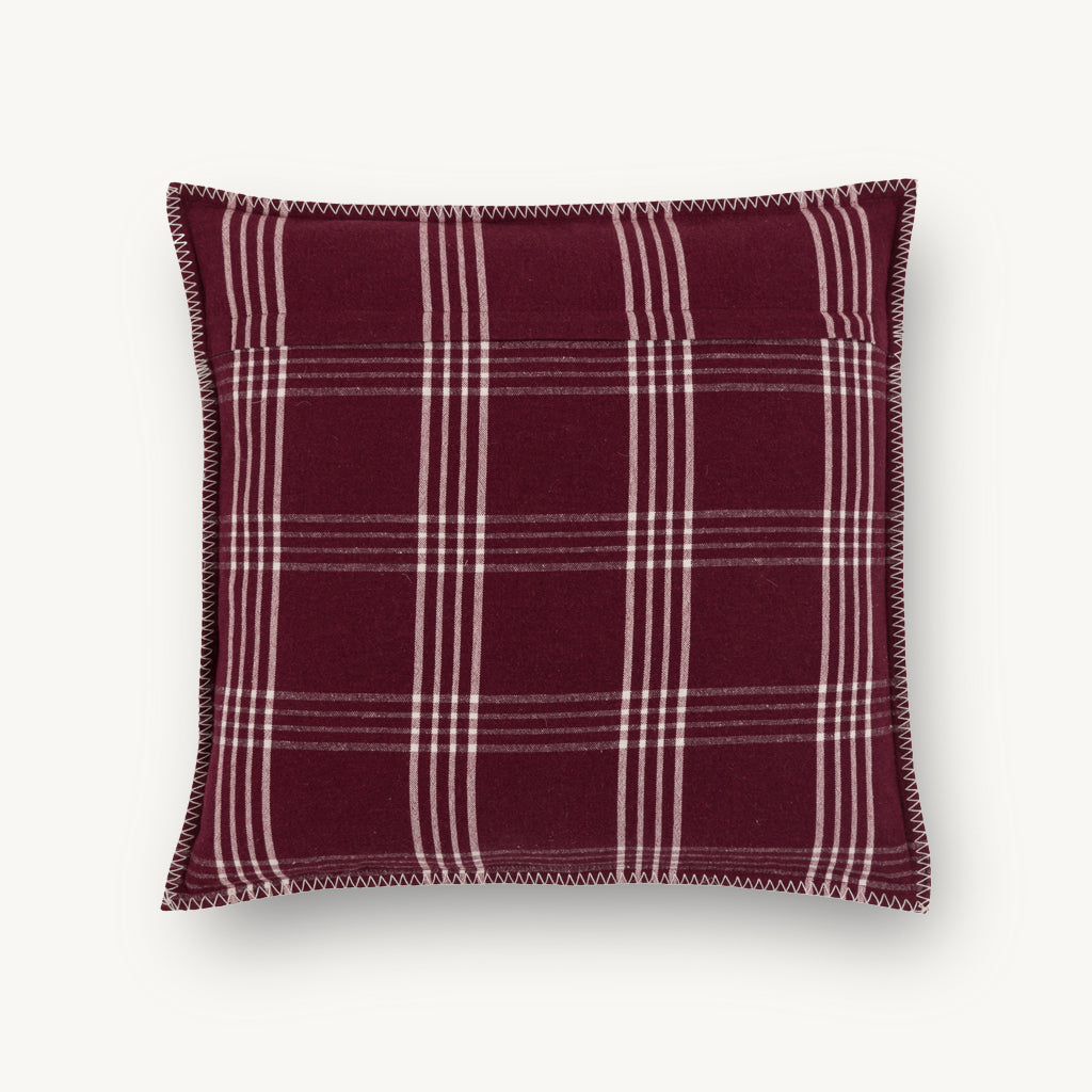 'Joy To The World' Embroidered Cotton Cushion