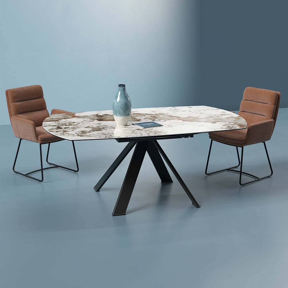 Grande Austen Dining Table in Calcatta Marble