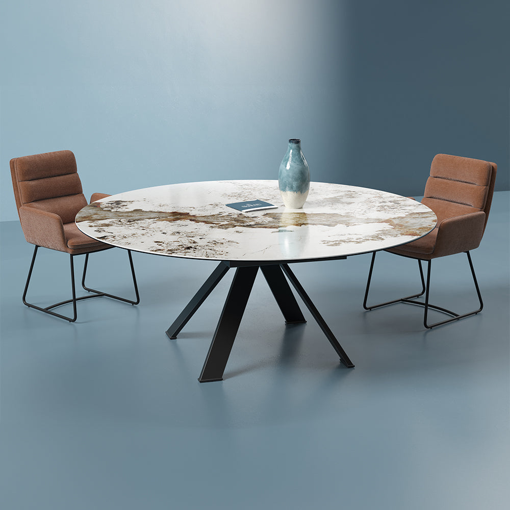 Grande Austen Dining Table in Calcatta Marble