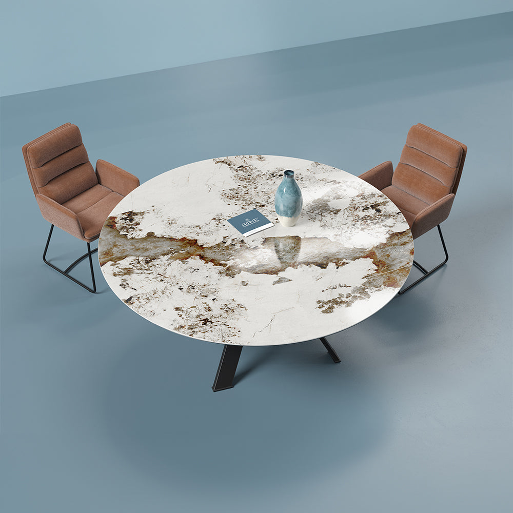 Grande Austen Dining Table in Calcatta Marble