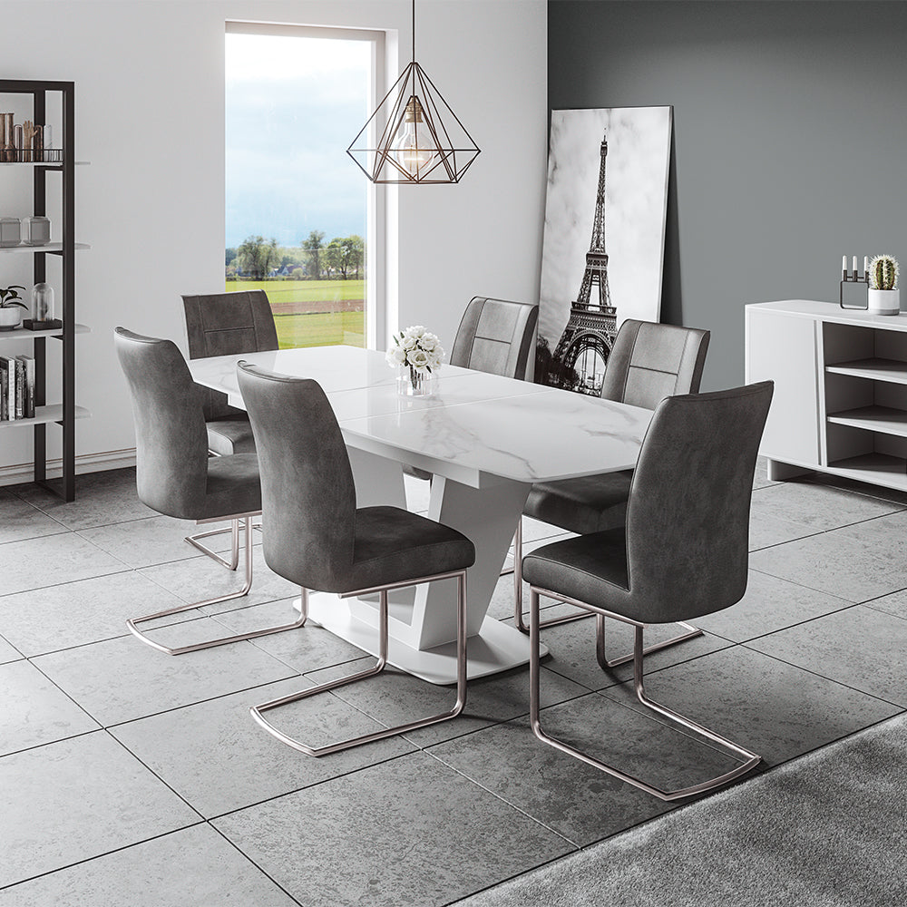 Cordova Extending Dining Table in White