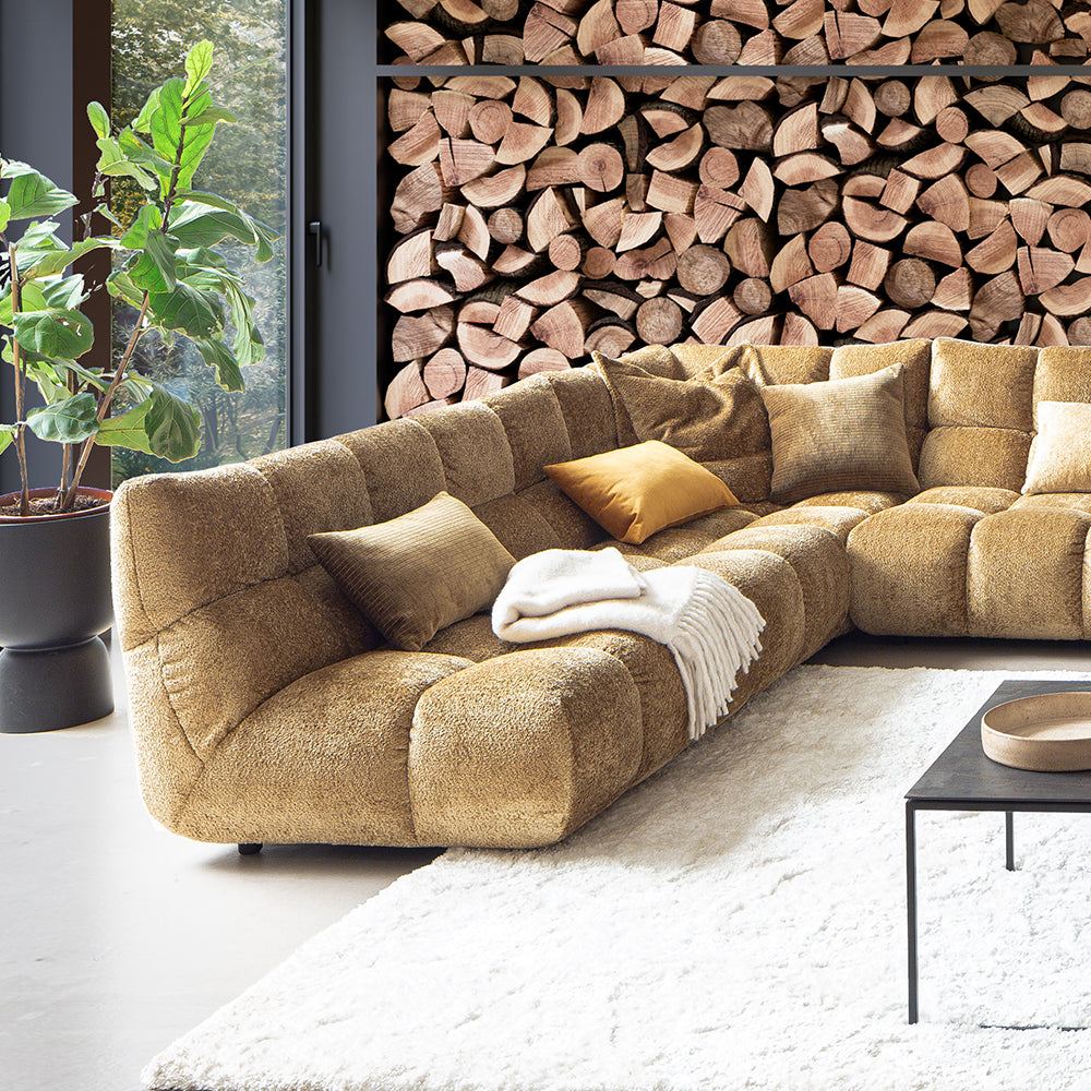 Luka Corner Sofa in Shaun Old Gold