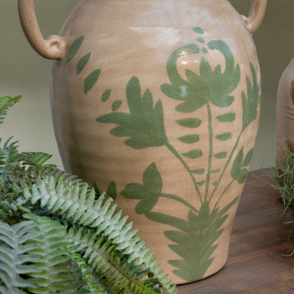 Maiolica Handled Vase