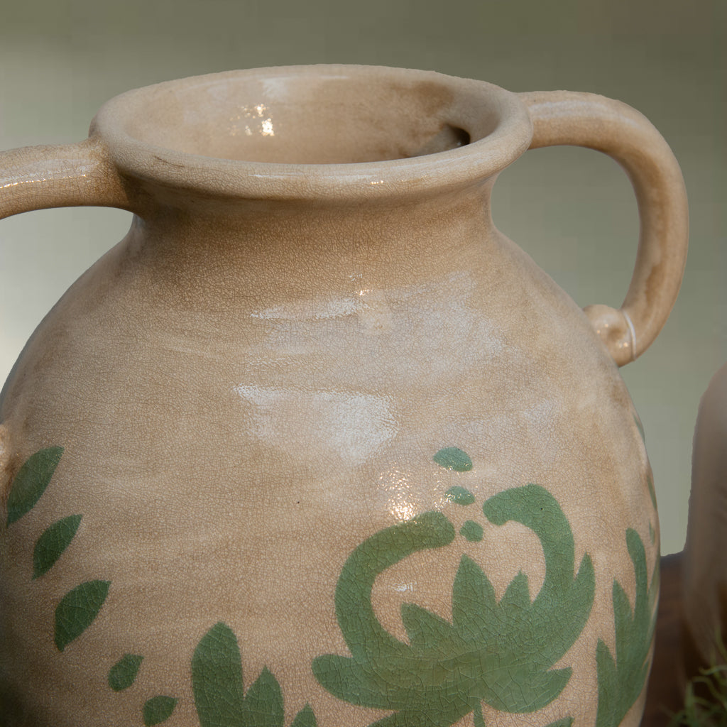Maiolica Handled Vase