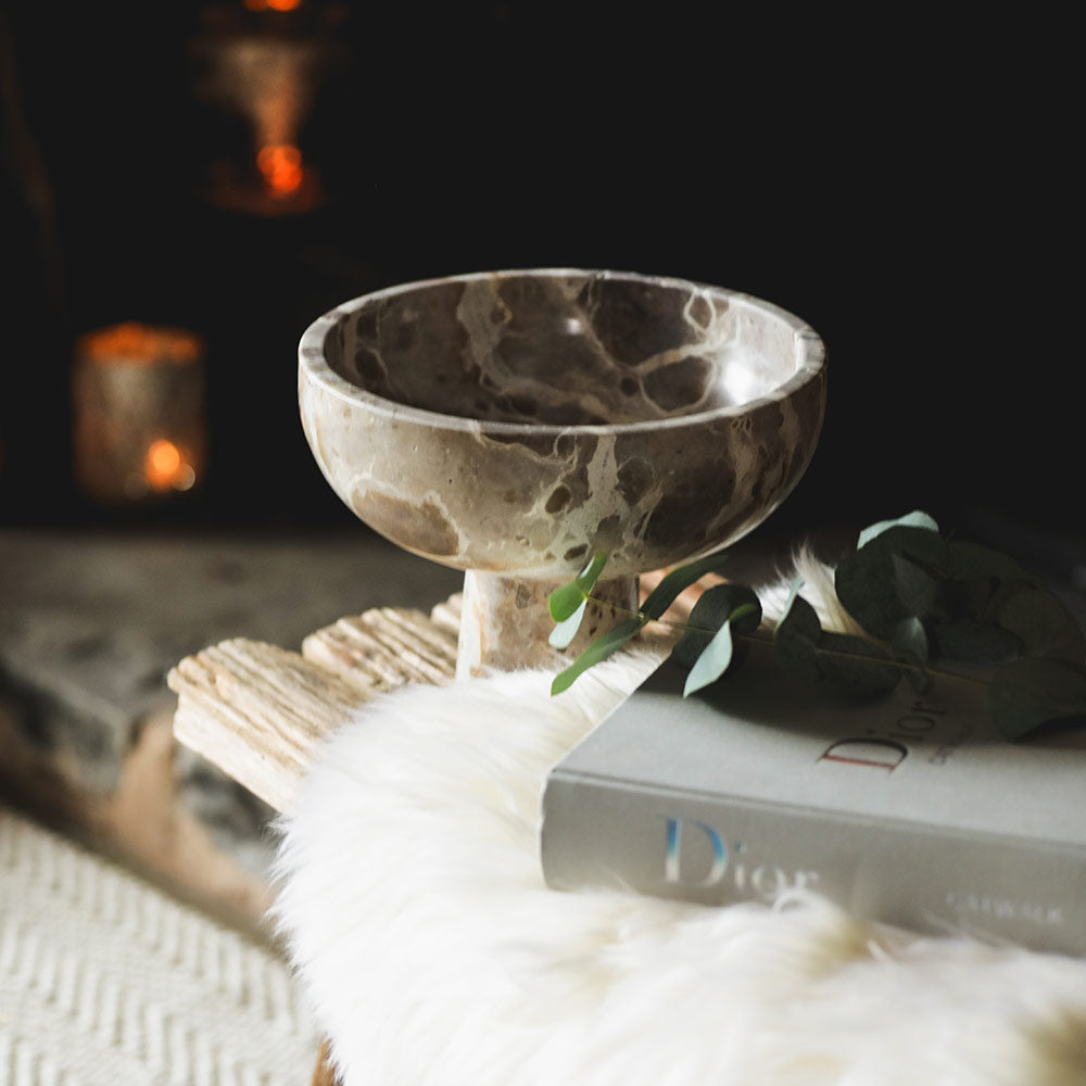 Marble Bowl on Stand