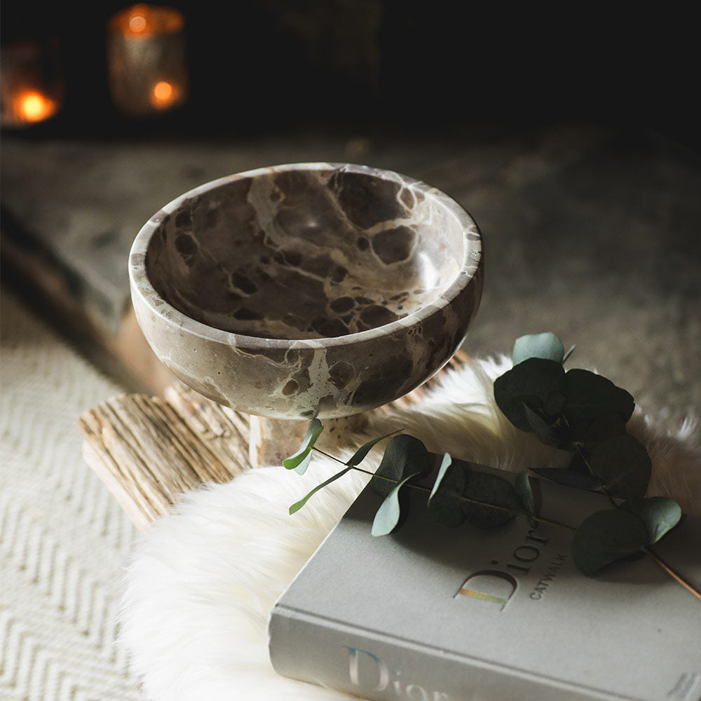 Marble Bowl on Stand