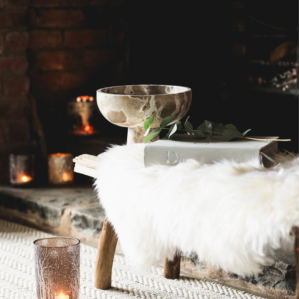 Marble Bowl on Stand